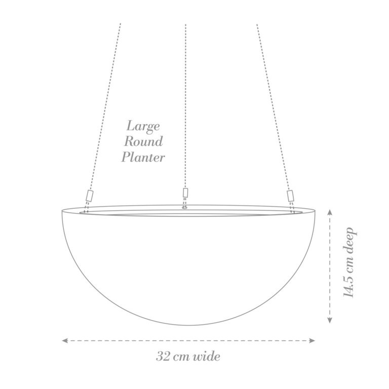 White Hanging Planter specs image